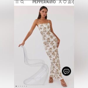 NWT Peppermayo Lara Satin Maxi Dress